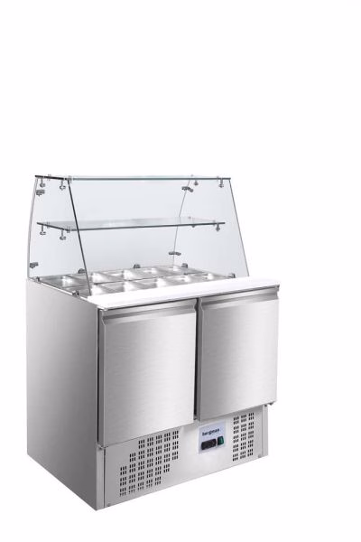 ECOLINE 700 Saladette 2-türig und Glasaufsatz - 240 l