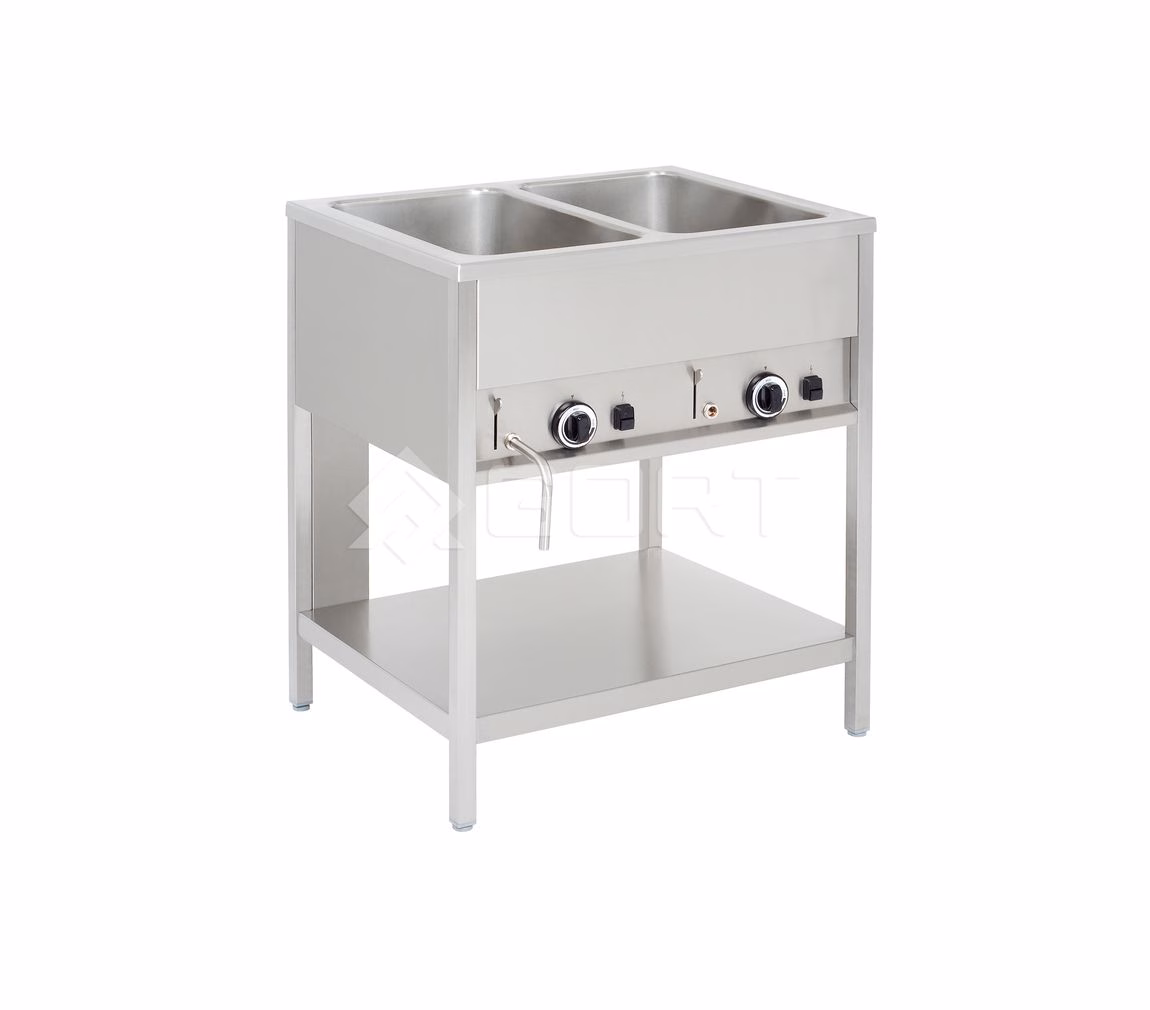 Freistehendes Bain-Marie 2 Fächer, Rahmenbauart