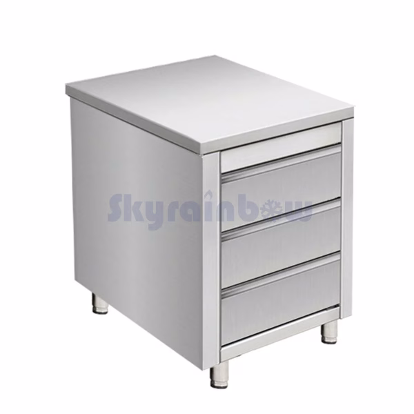 Arbeitsschrank aus Edelstahl, 50 x 70