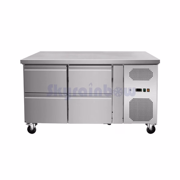 Kühltisch mit 4 Schubladen, Umluft, 136x70