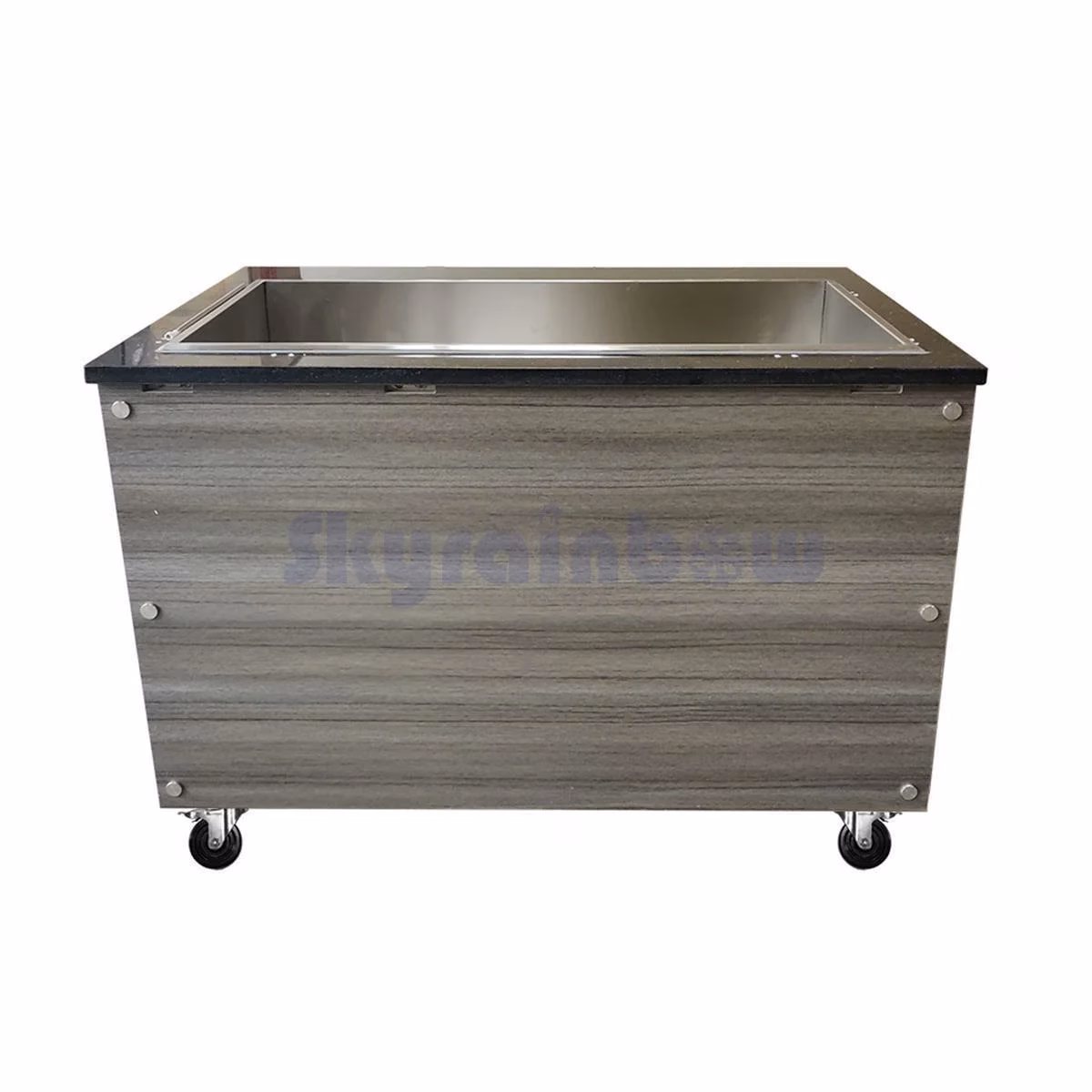 SNACK-Line Bain-Marie Theke 3x GN1/1, Granit rosa-grau, 123x82x85,5 – Bild 2
