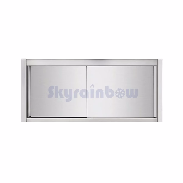 Wandhängeschrank aus Edelstahl, 200 x 40, mit Tür